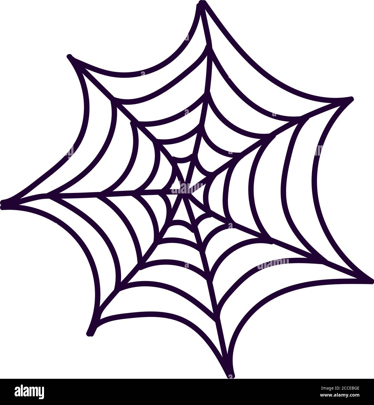 Symmetrical spider web icon, outline style Stock Vector Image & Art - Alamy