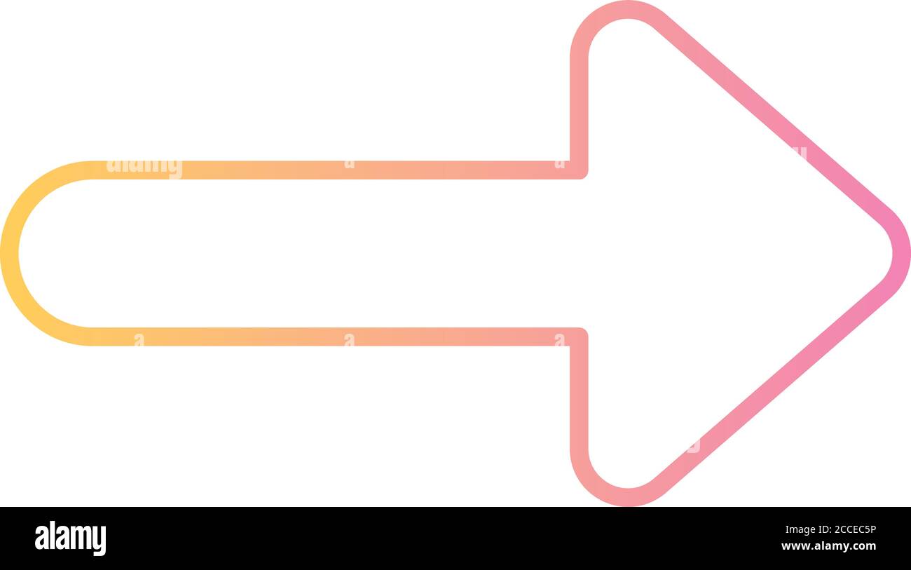 Isolated right arrow gradient style icon design of direction web ...
