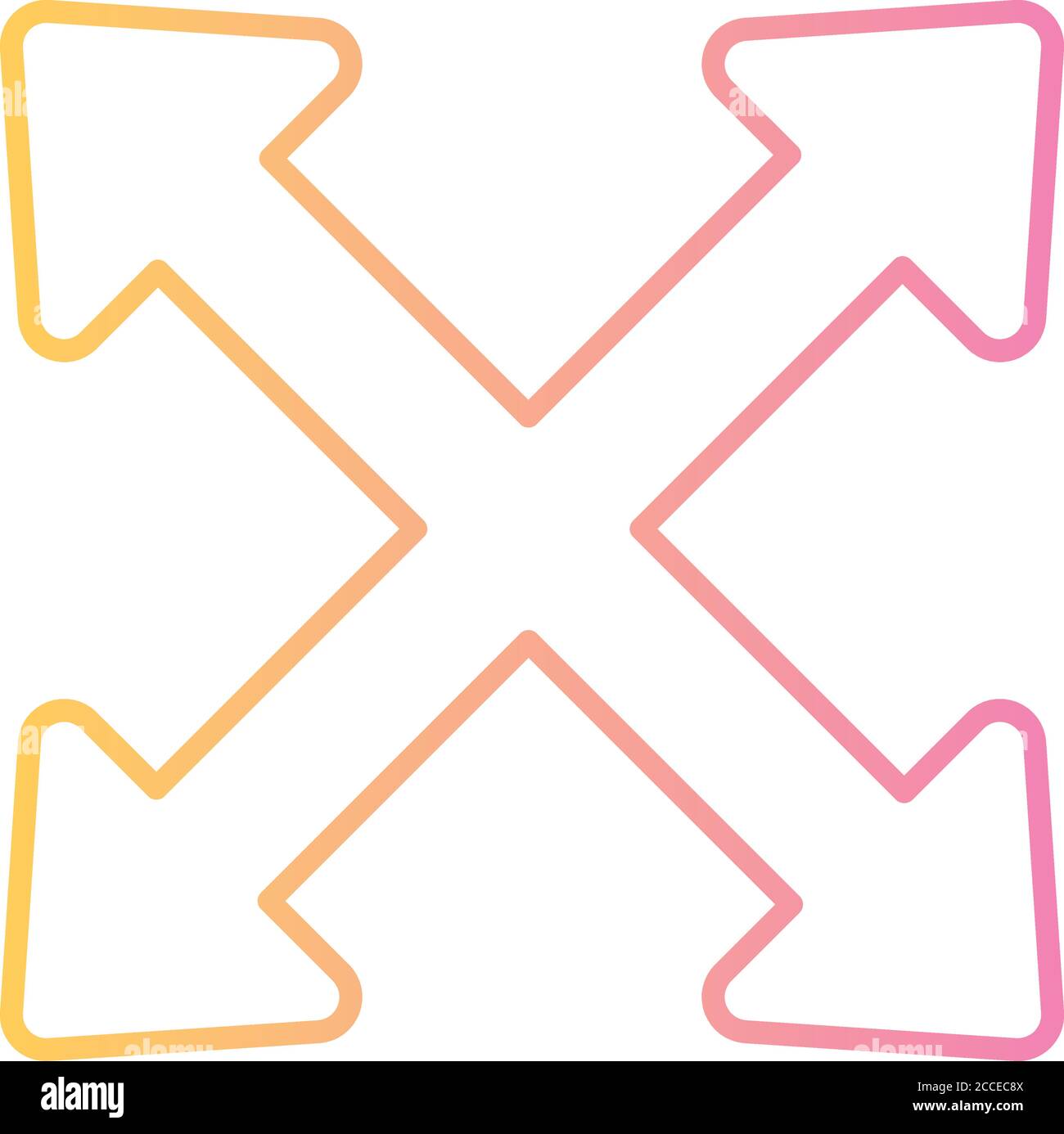 Arrows in four directions gradient style icon design of web forward and ...
