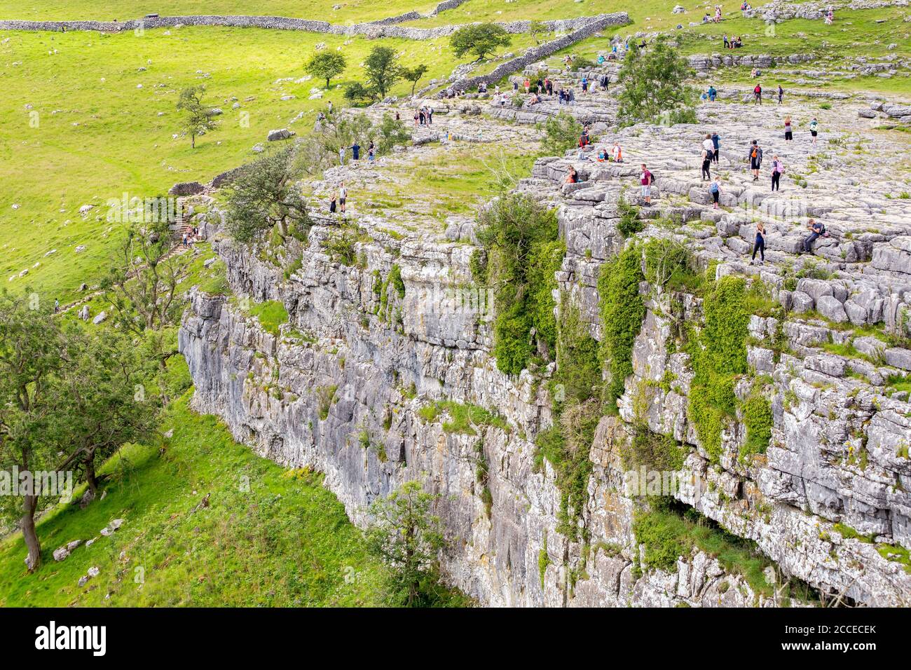 Malham Cove rock formation, Yorkshire Dales National Park, Yorkshire, England Stock Photo