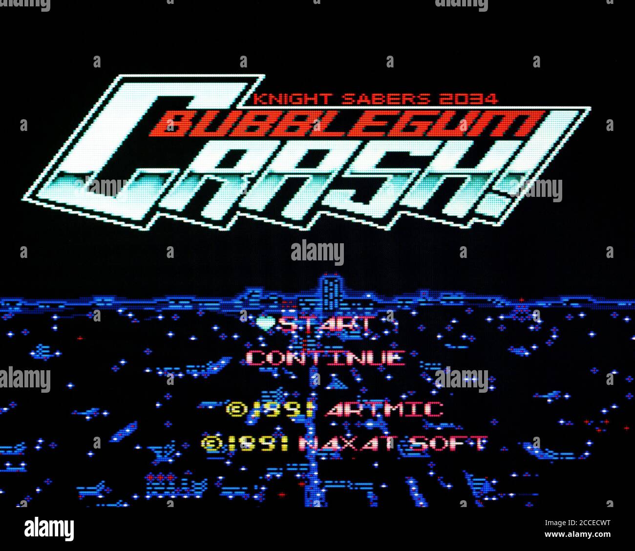 Bubbegum Crash Knight Sabers 2034 PC Engine Videogame Editorial Bubbegum Crash Knight Sabers 2034 Pc Engine Videogame Editorial Use Only 2CCECWT 