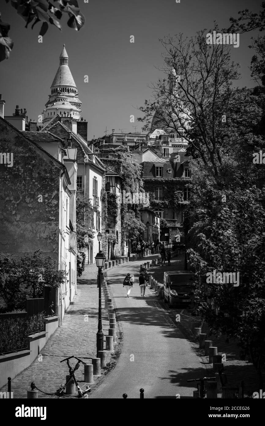 Paris, France, Europe, Montmartre, Sacre Coeur, Chateau d'eau de Montmartre Stock Photo