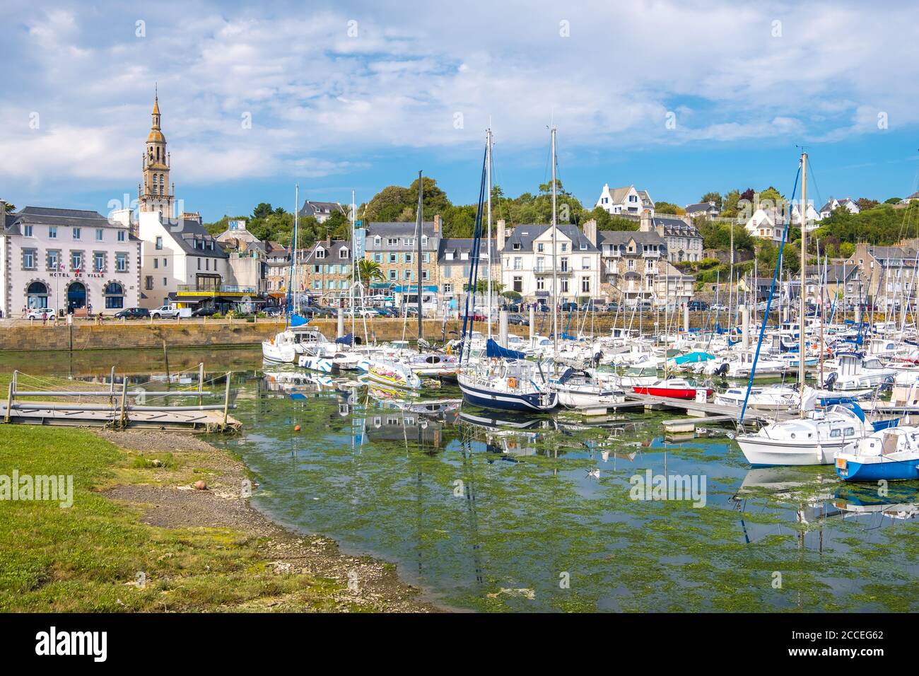 Binic-Etables-sur-Mer, France - August 24, 2019: Binic is a commune and  small fishing port at seaside in Cotes-d'Armor department of Brittany,  France Stock Photo - Alamy