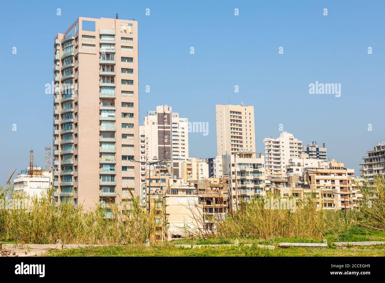 Beirut city living blocks and buildings , Beirut, Lebanon Stock Photo