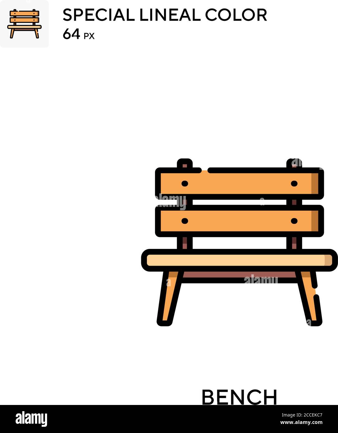 Bench Special lineal color icon. Illustration symbol design template ...