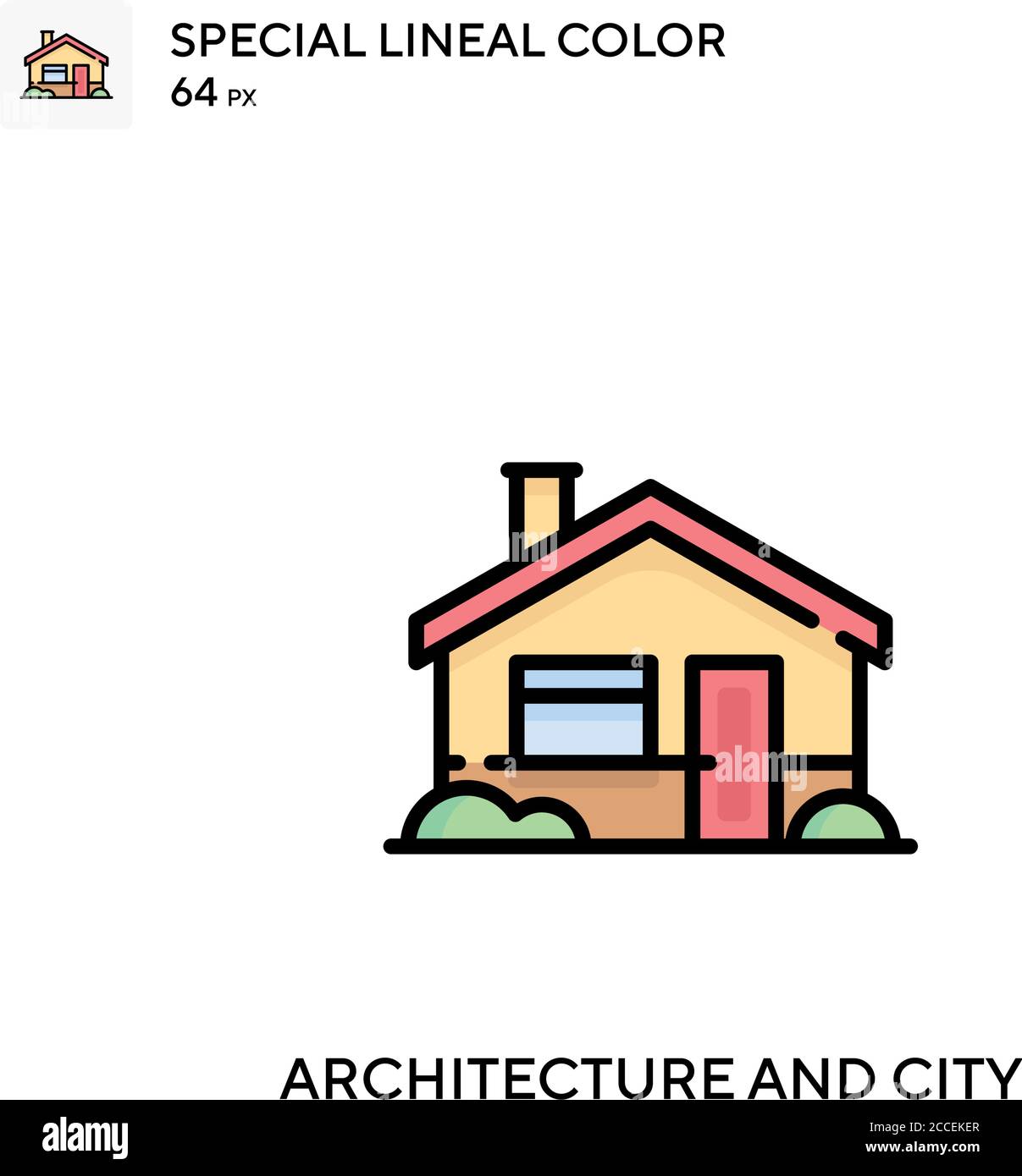 Architecture and city Special lineal color icon. Illustration symbol ...