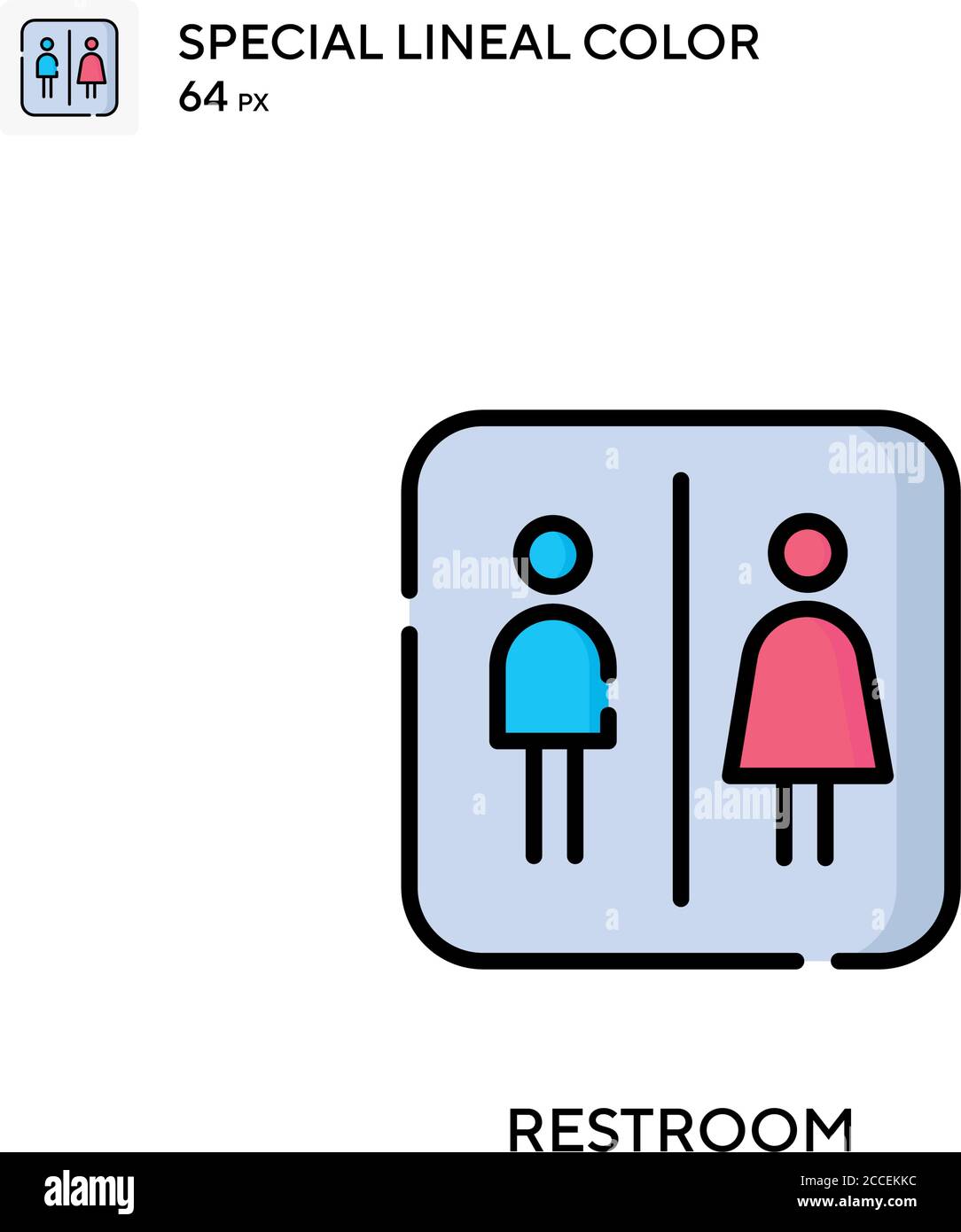 Restroom Special lineal color icon. Illustration symbol design template ...