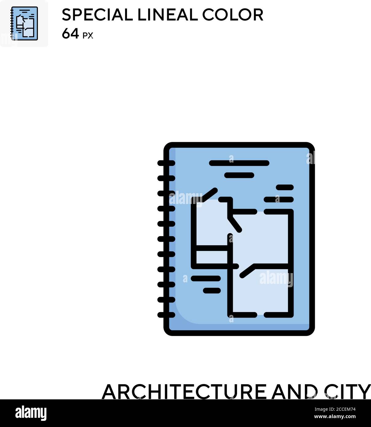 Architecture and city Special lineal color icon. Illustration symbol ...