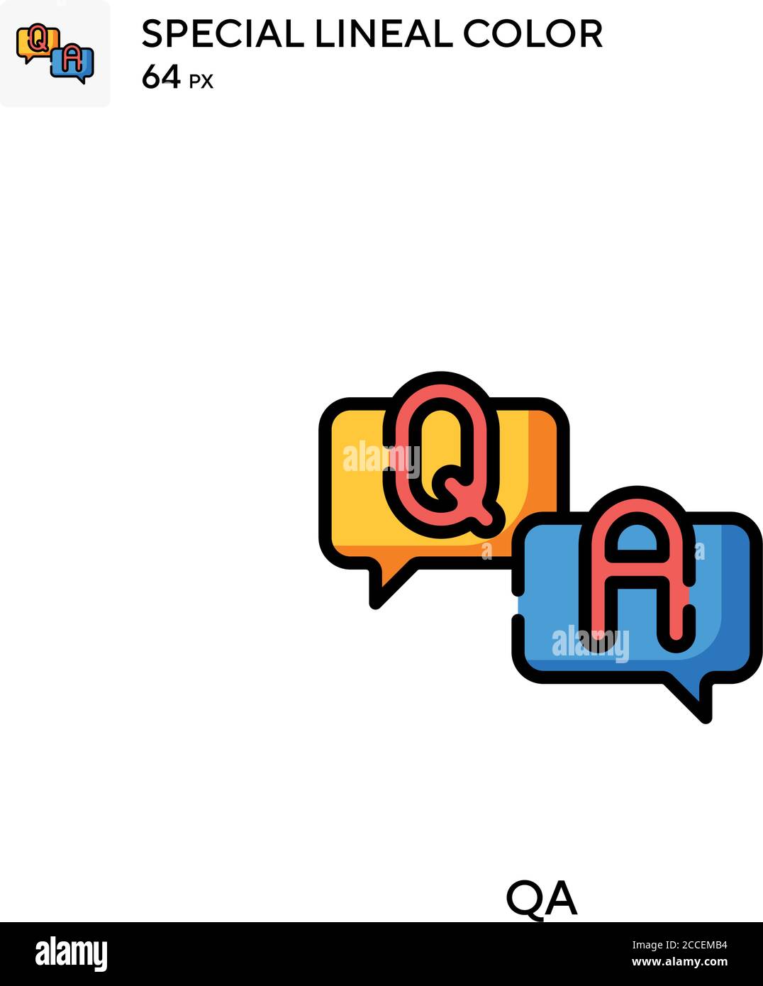 Qa Special lineal color icon. Illustration symbol design template for ...