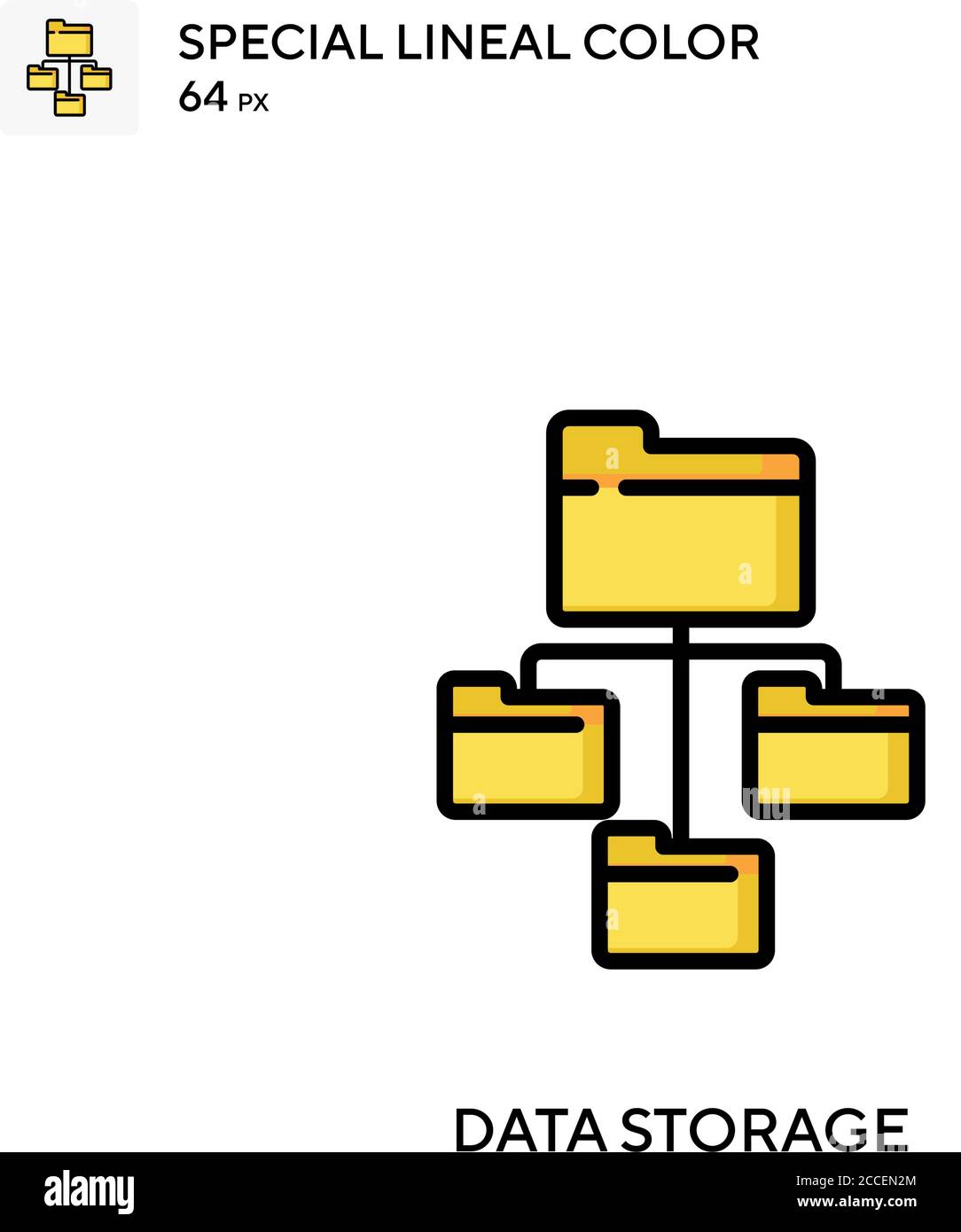 Data storage Special lineal color icon. Illustration symbol design ...