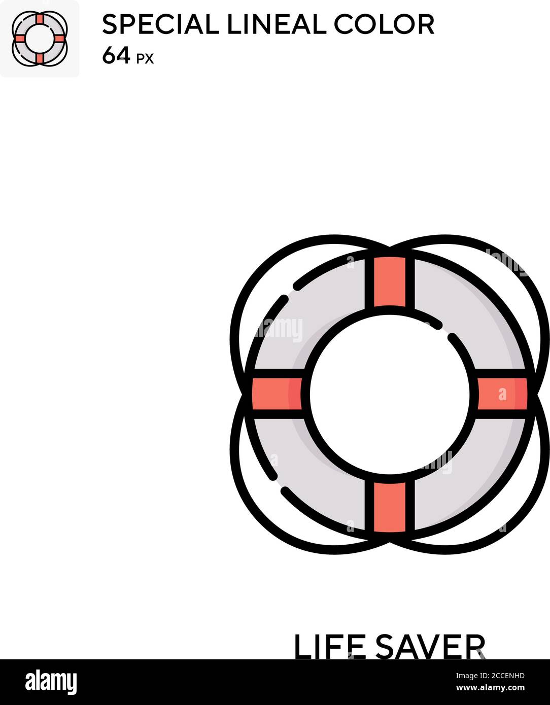 Life saver Special lineal color icon. Illustration symbol design ...