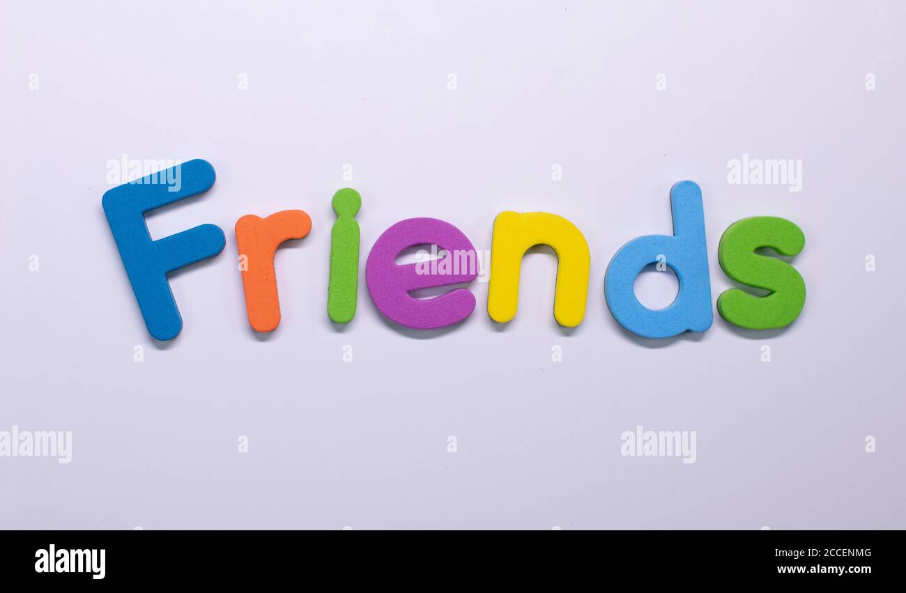 Friend word hi-res stock photography and images - Alamy