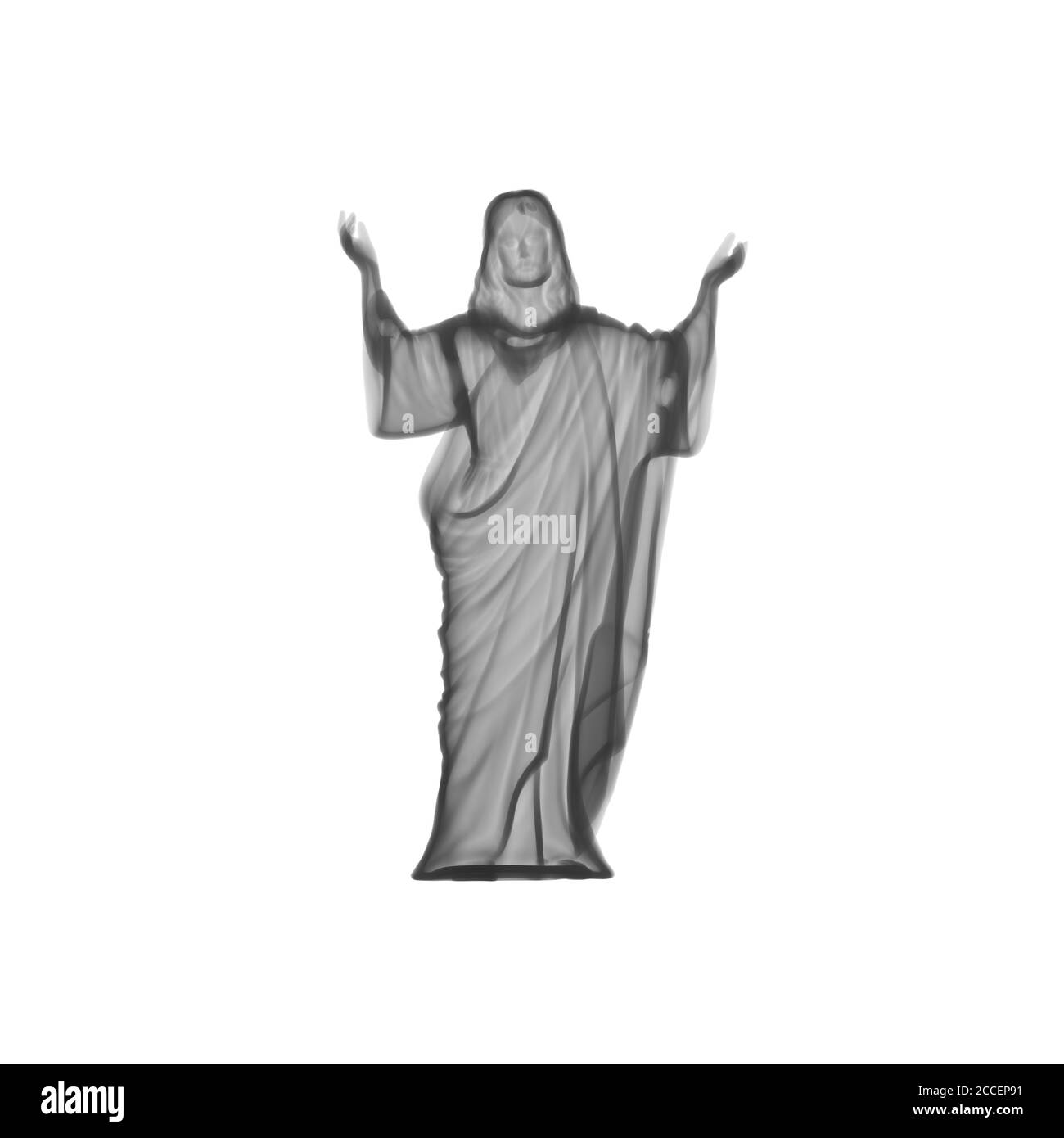 Ceramic Jesus, X-ray Stock Photo