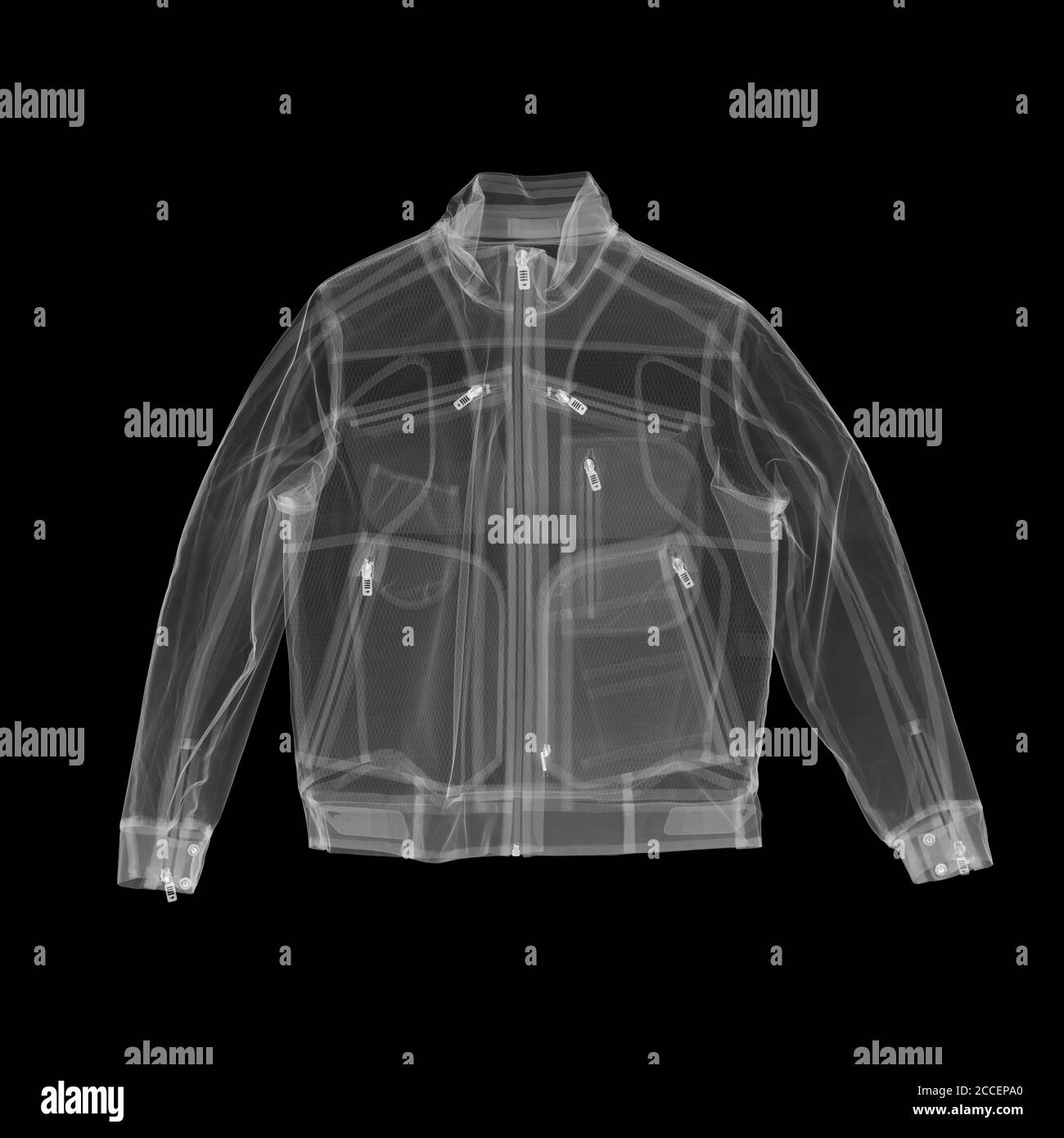 Leather jacket, X-ray Stock Photo