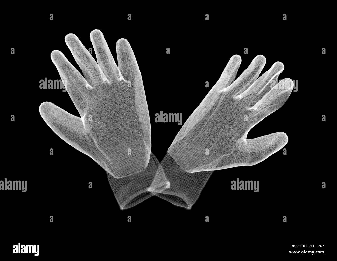 Scrub mitts, X-ray Stock Photo