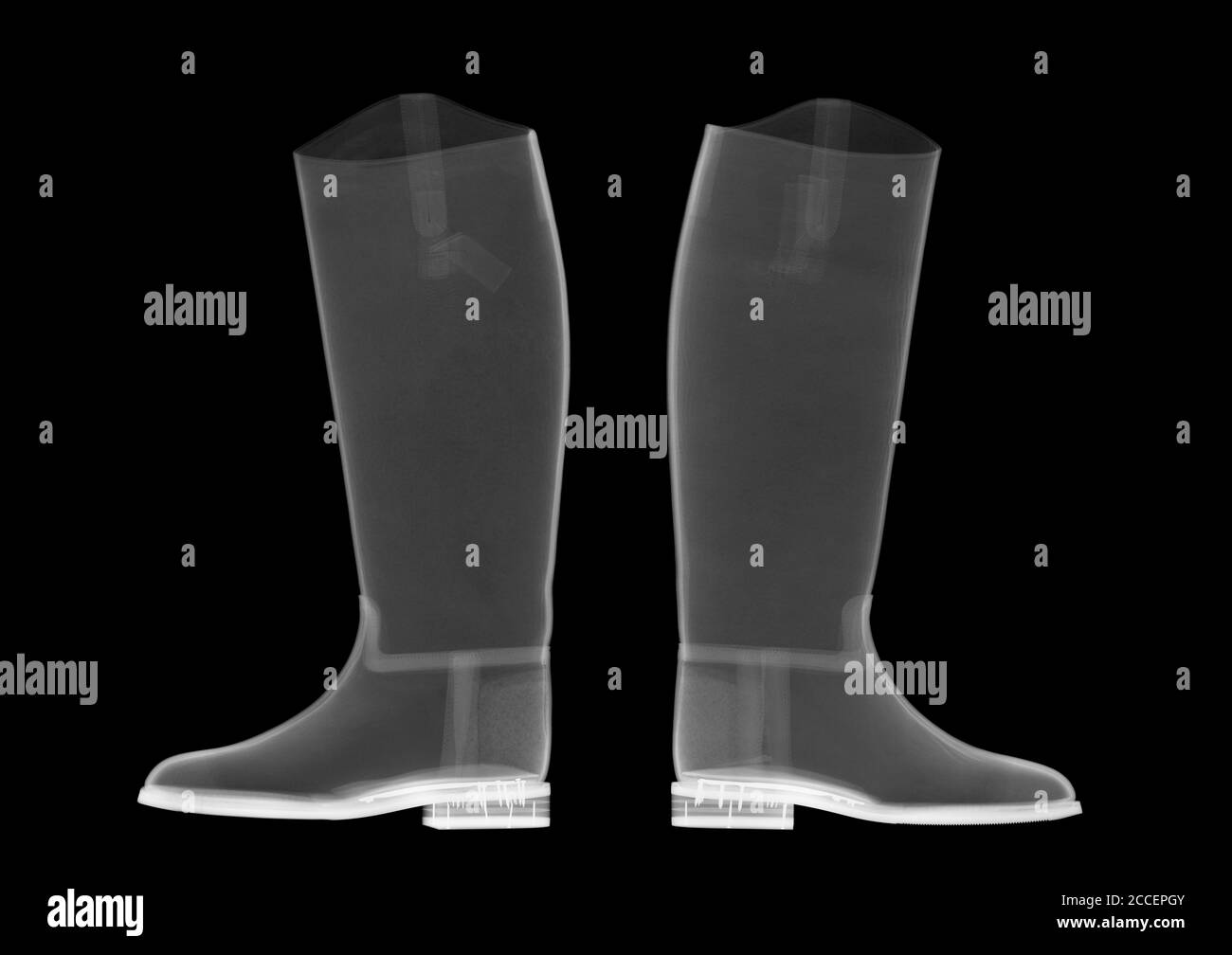 Riding boots, X-ray Stock Photo