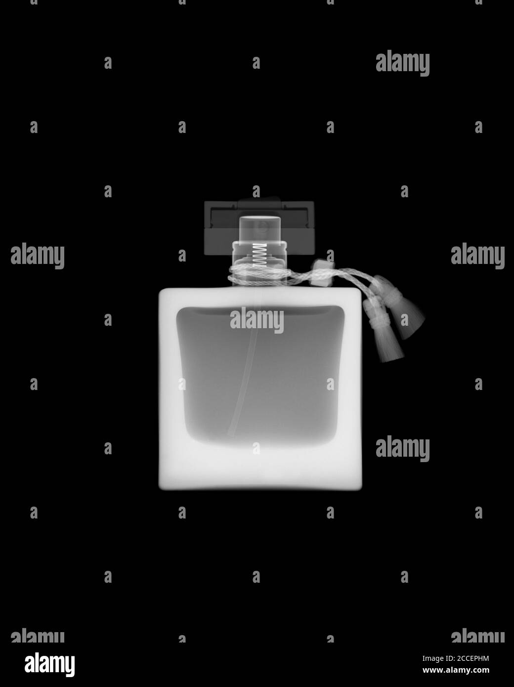 Perfume bottle, X-ray Stock Photo