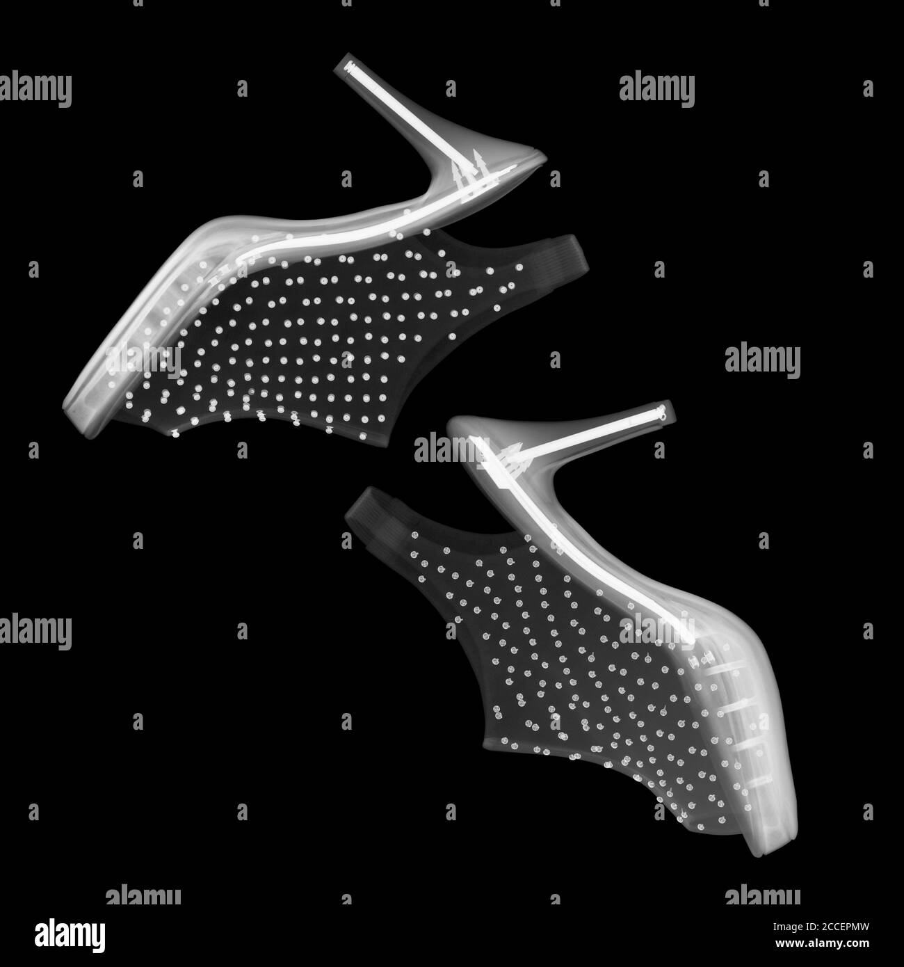 High heel shoes, X-ray Stock Photo