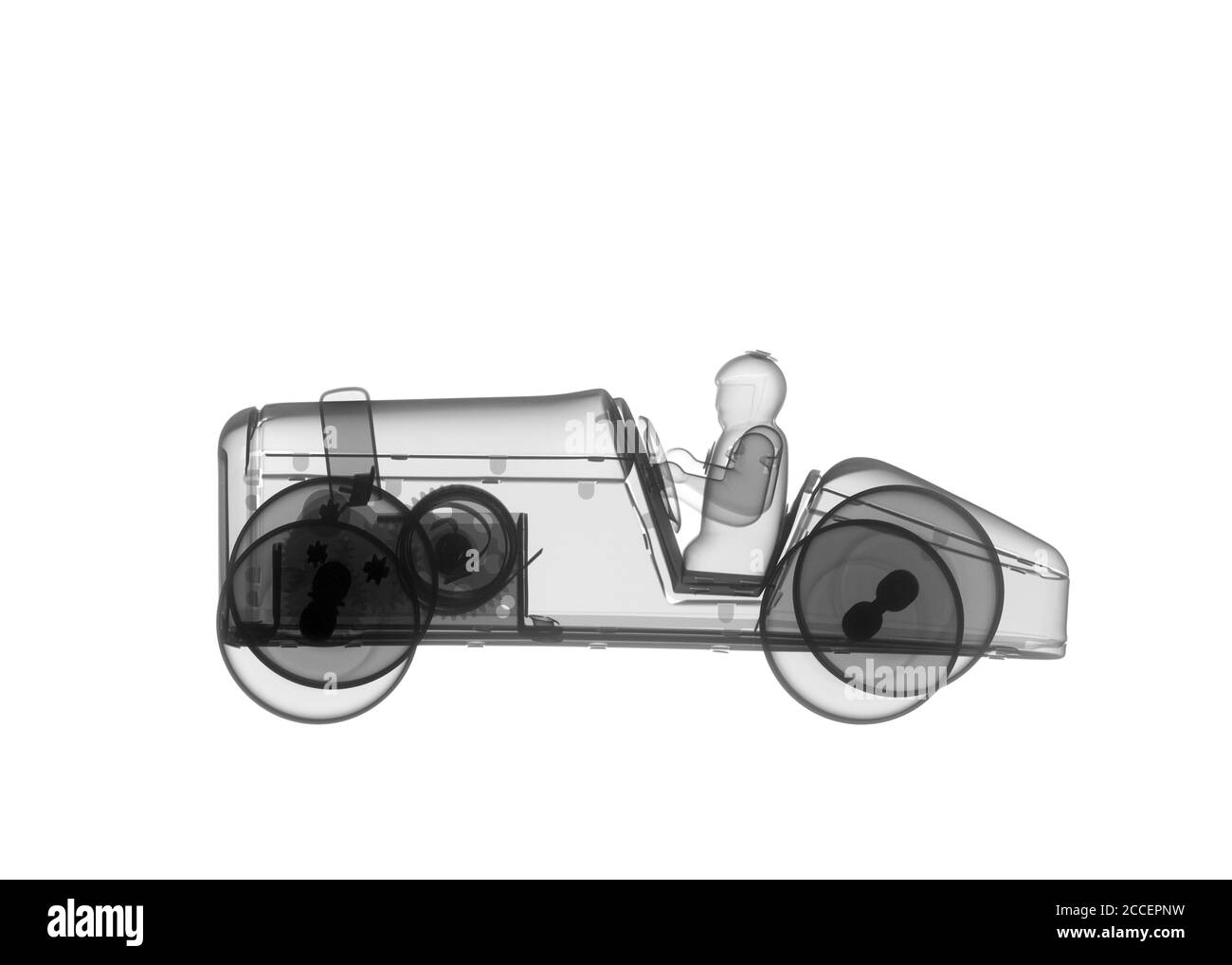 Toy race car, X-ray Stock Photo