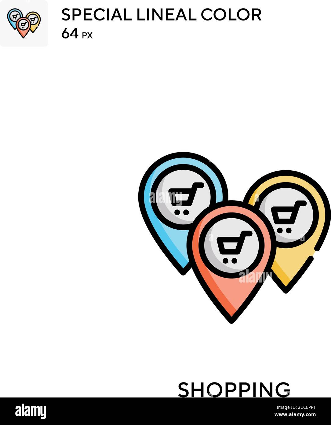 Shopping Special lineal color icon. Illustration symbol design template ...
