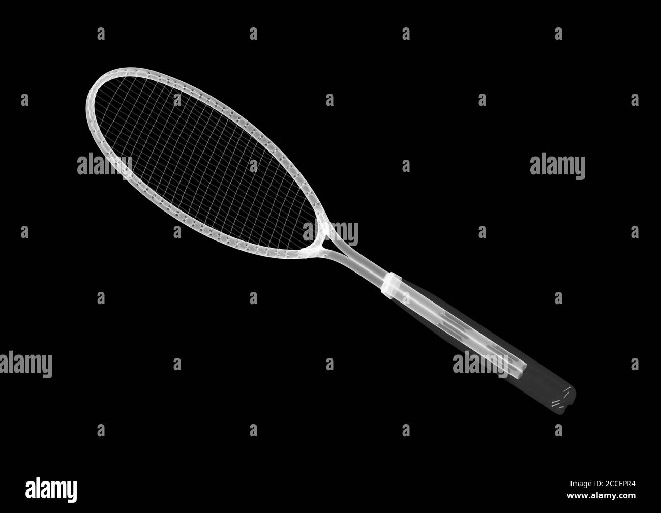 Tennis racket, X-ray Stock Photo