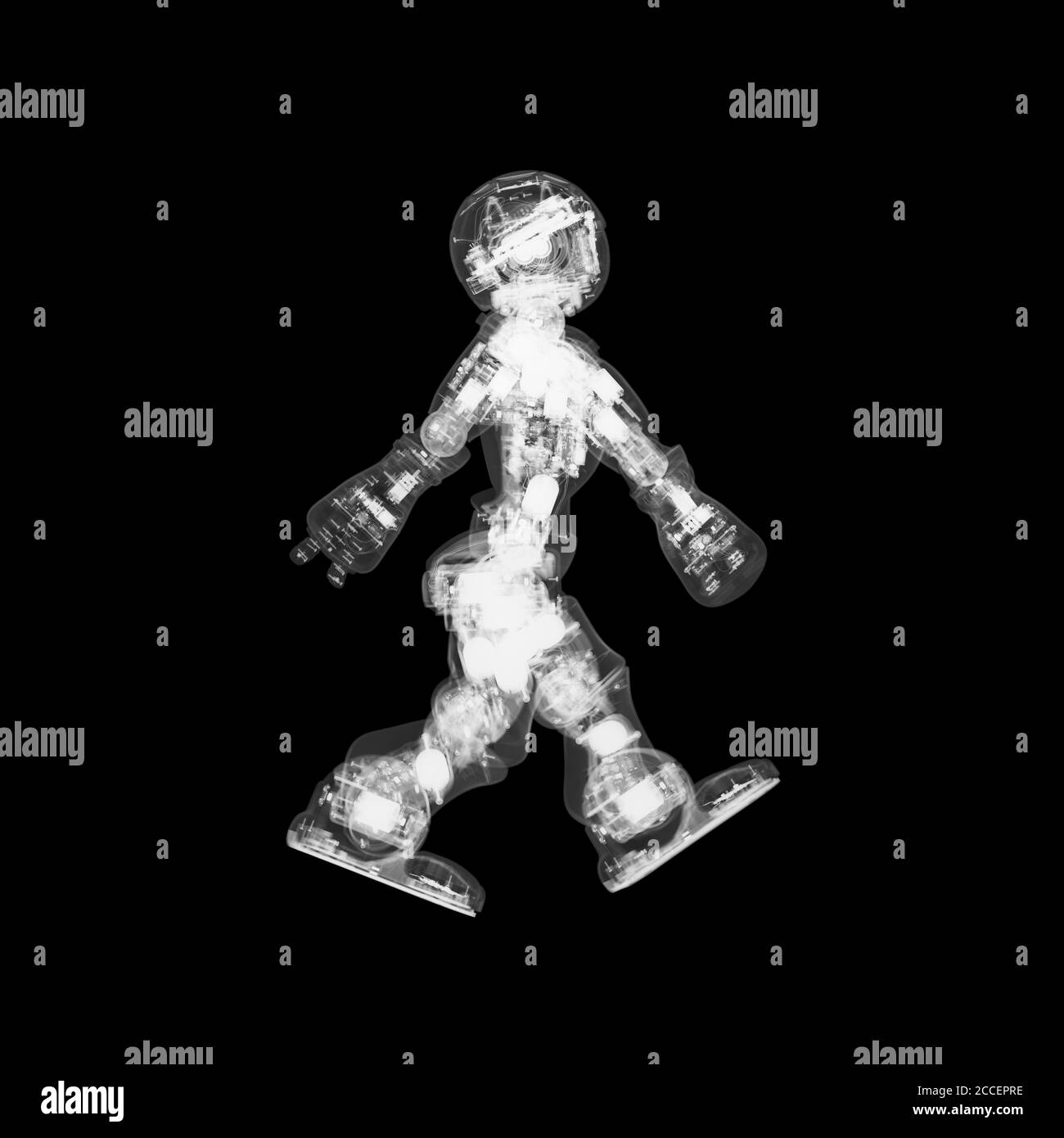 Walking robot, X-ray Stock Photo