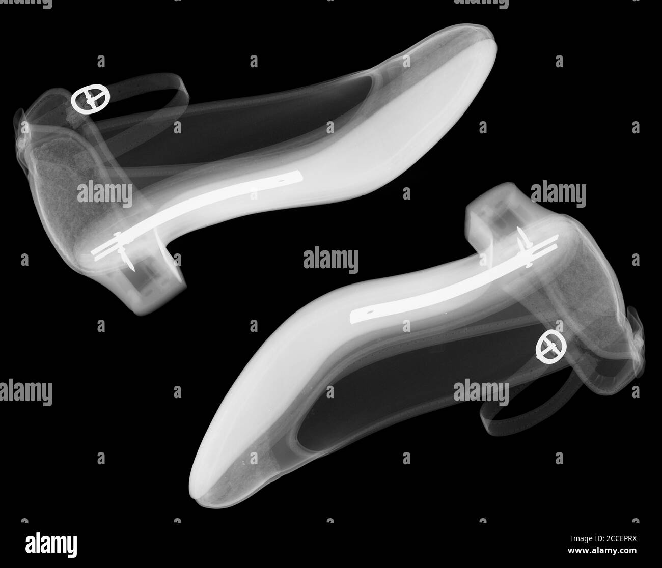 Dolly heel shoes, X-ray Stock Photo