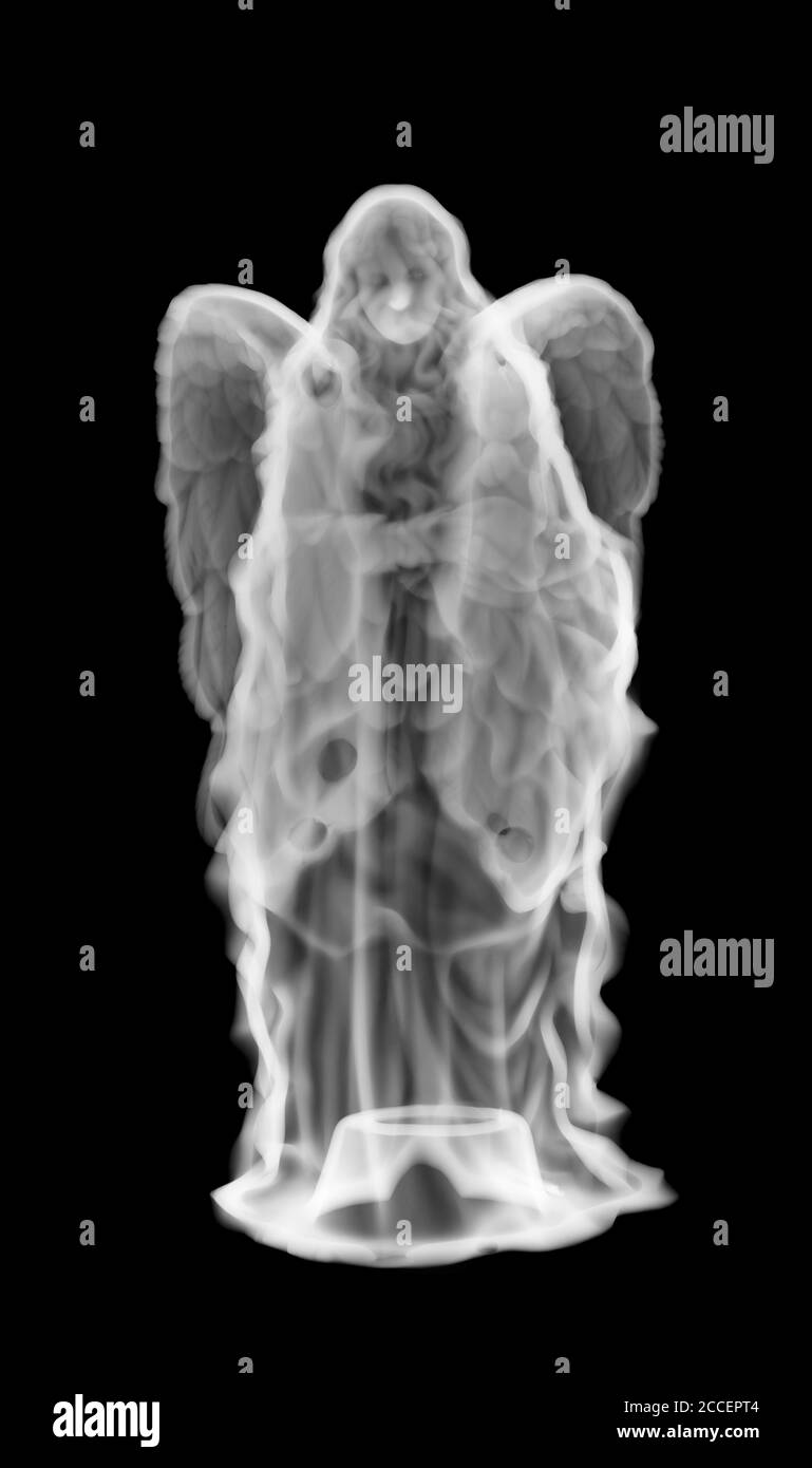 Angel ornament, X-ray Stock Photo