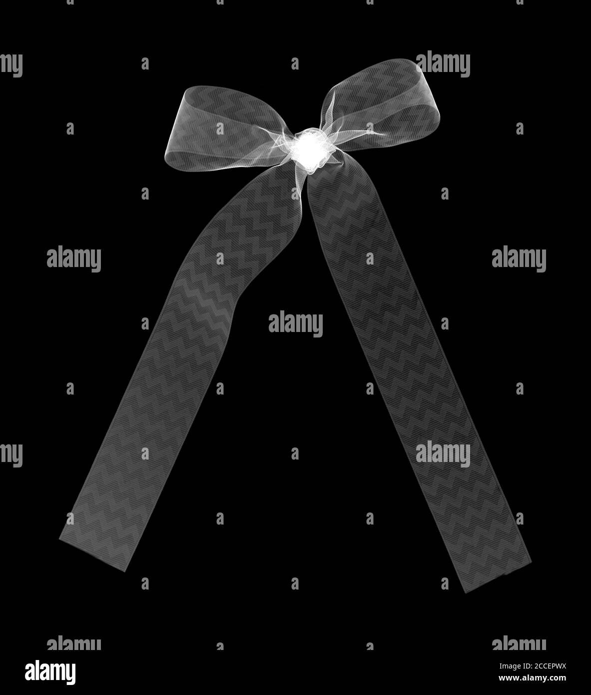 Ribbon bow, X-ray Stock Photo