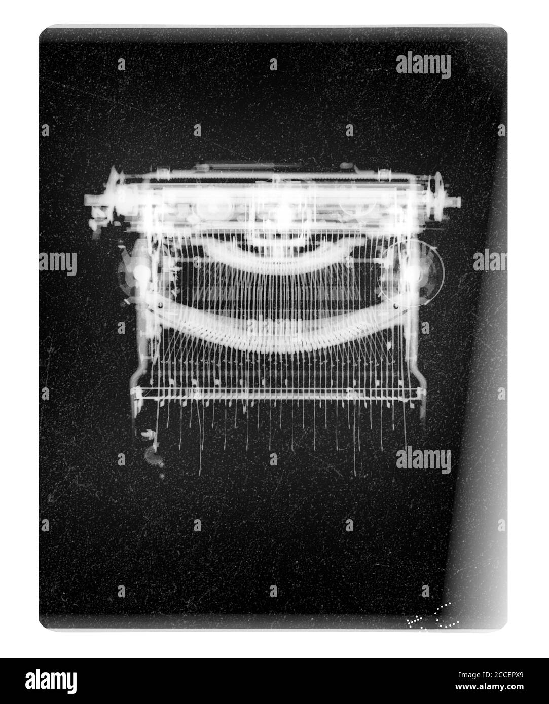 Vintage typewriter, X-ray Stock Photo