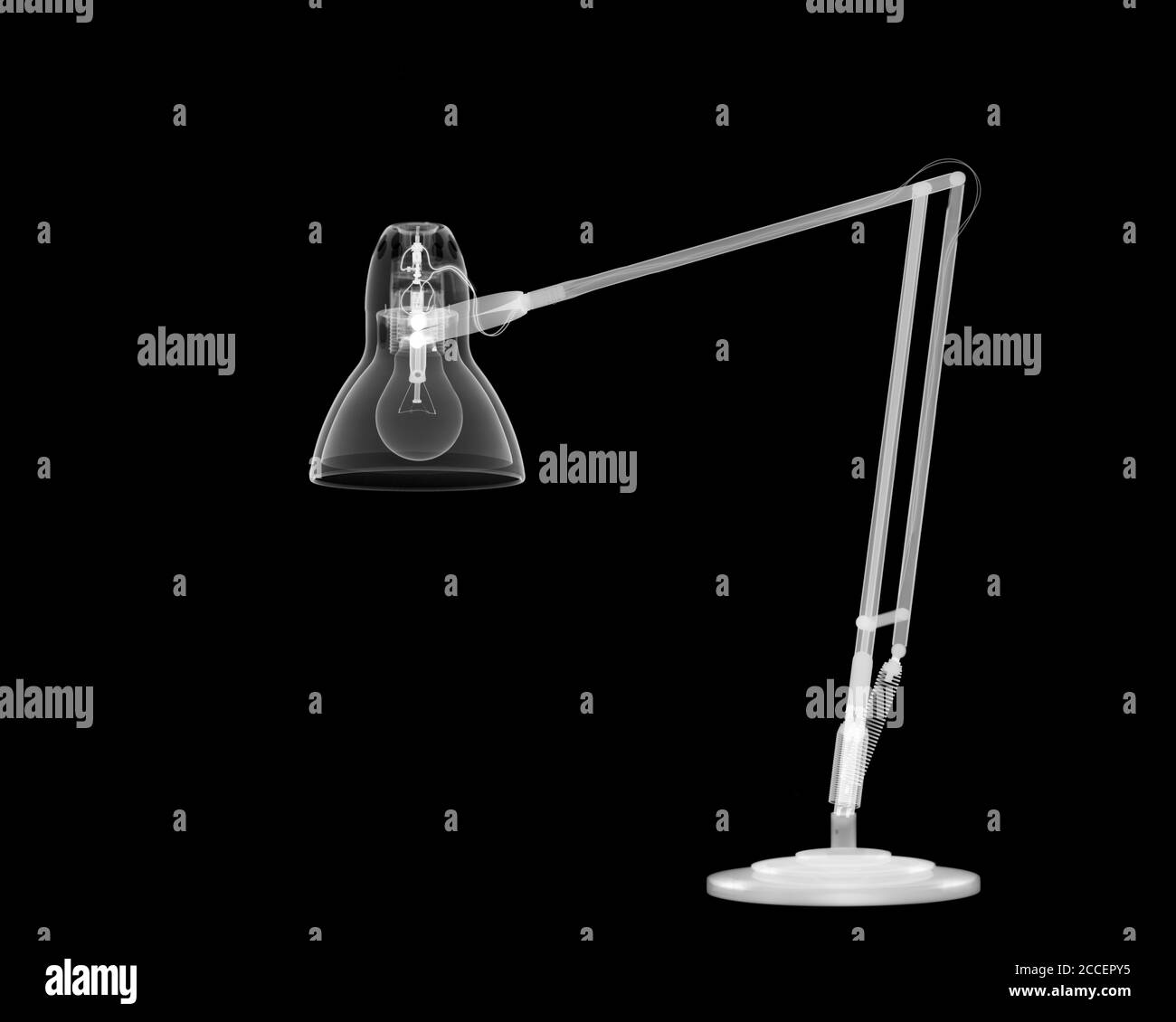 Anglepoise lamp, X-ray Stock Photo