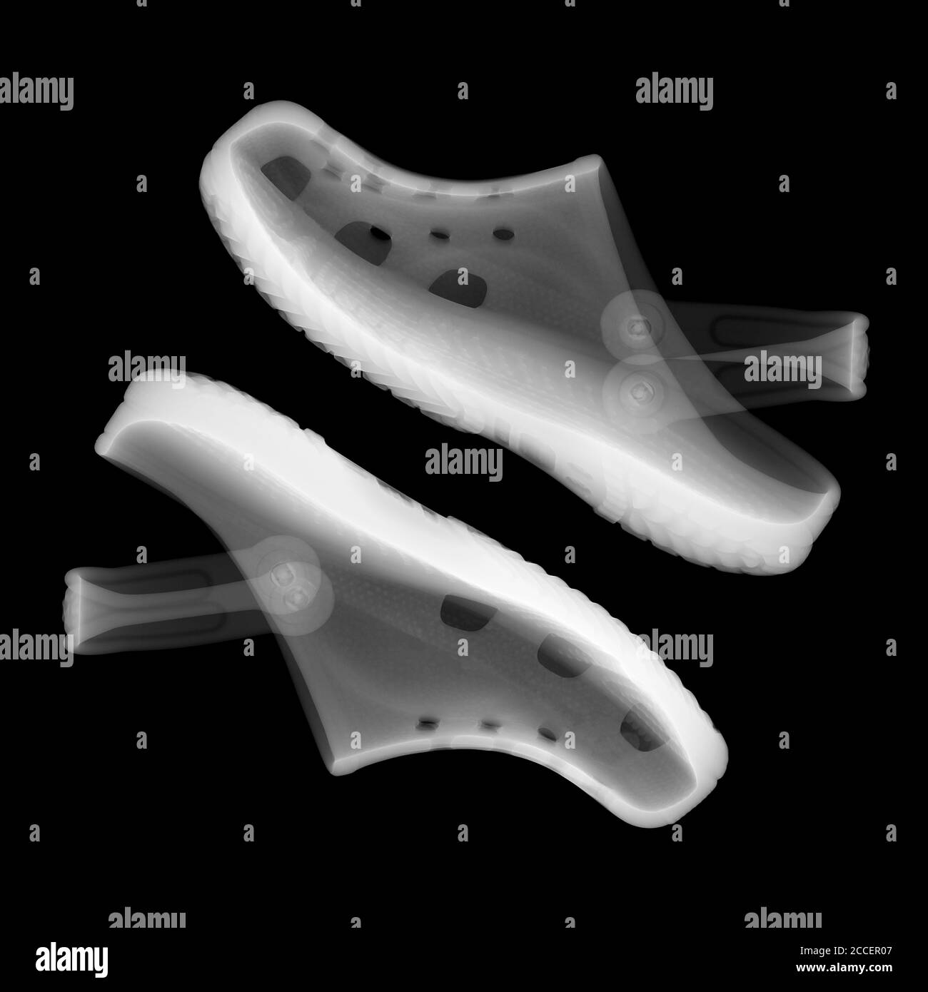 Foam footwear , X-ray Stock Photo