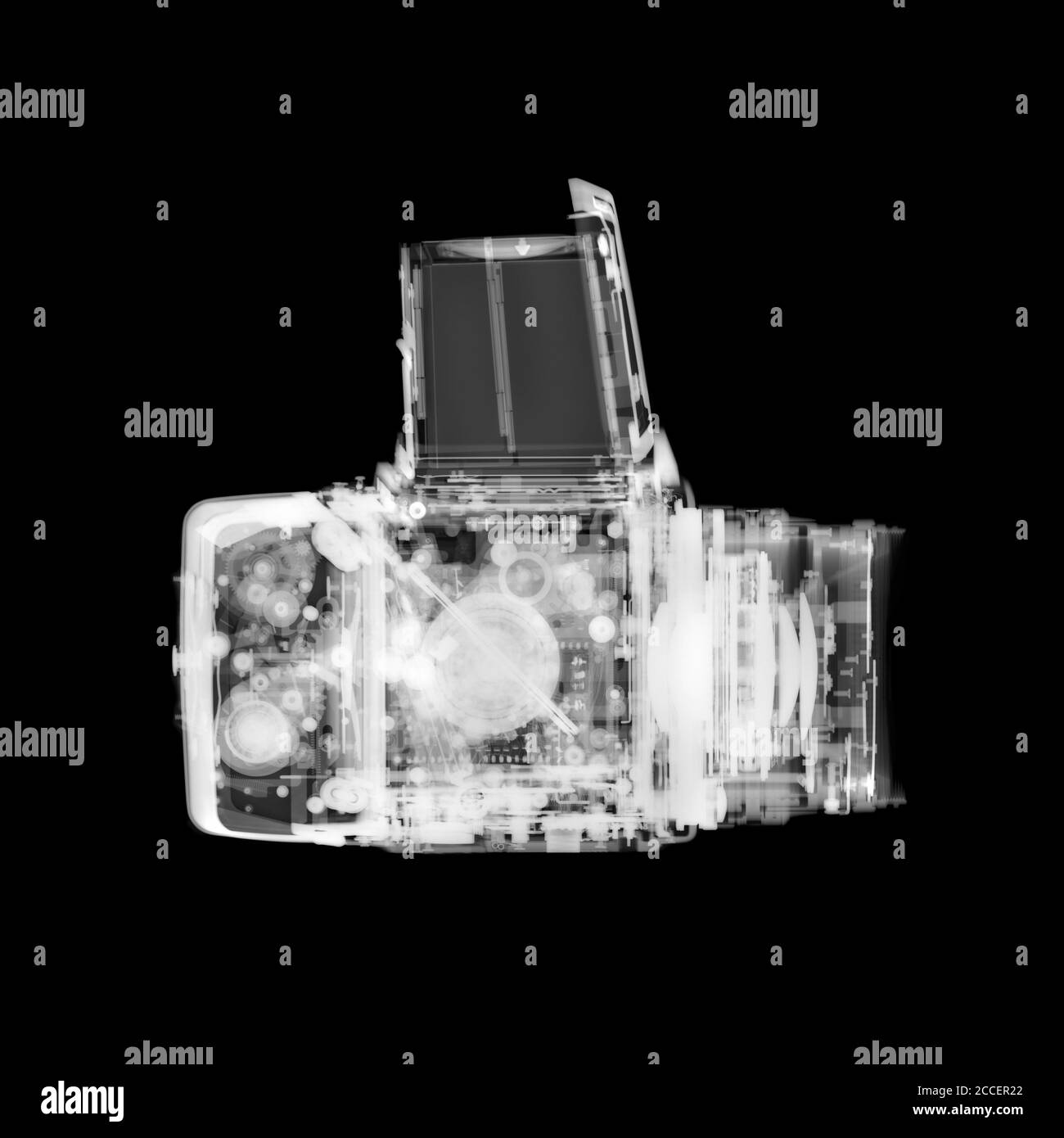 Medium format camera, X-ray Stock Photo