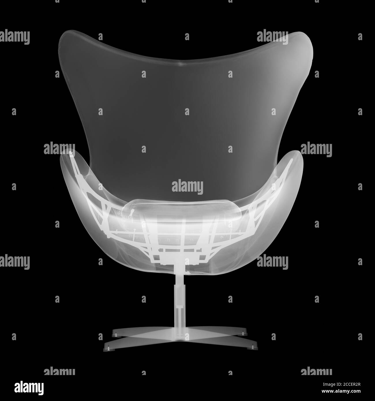 Designer egg shaped chair, X-ray Stock Photo