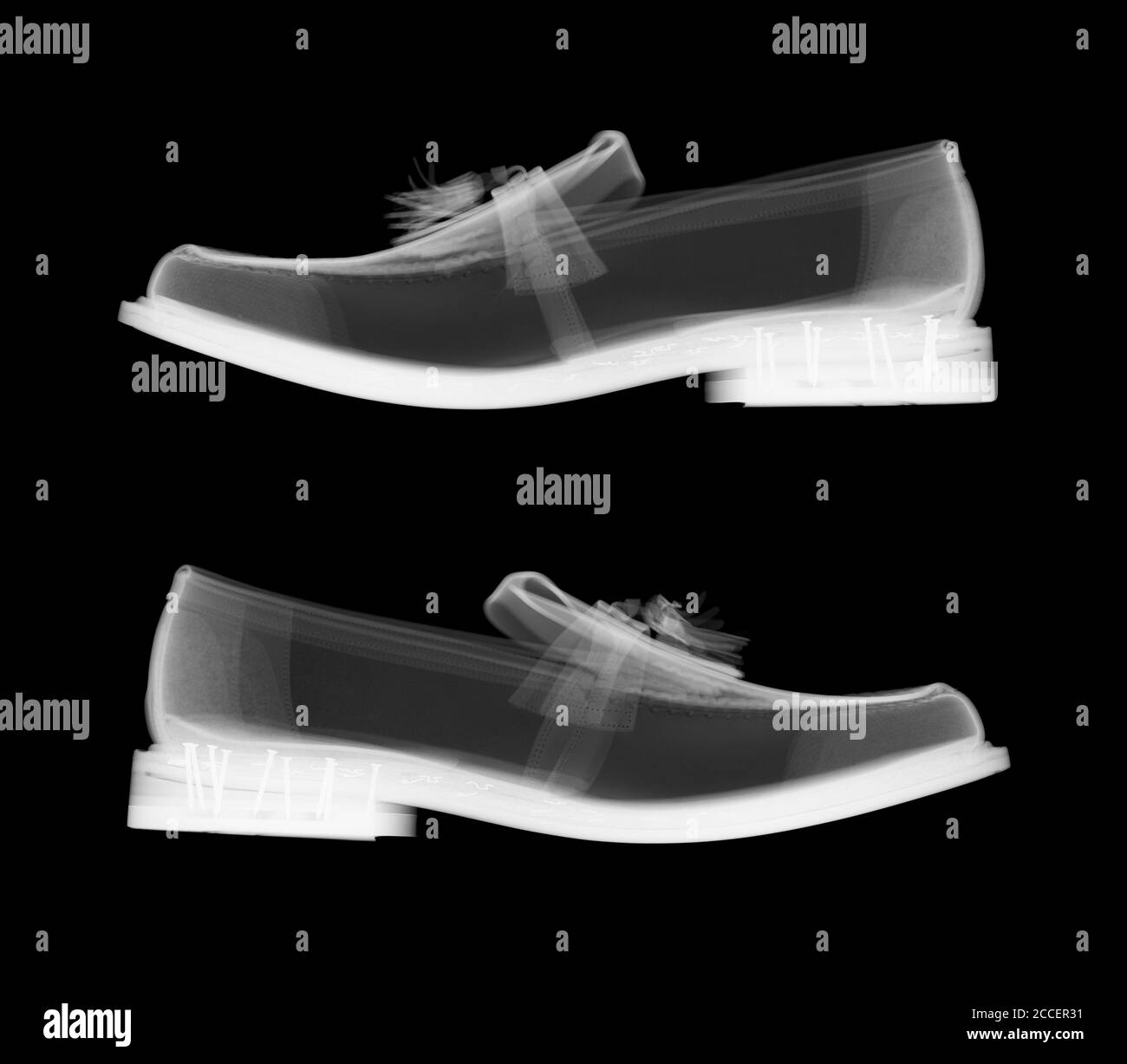Brogue shoes, X-ray Stock Photo