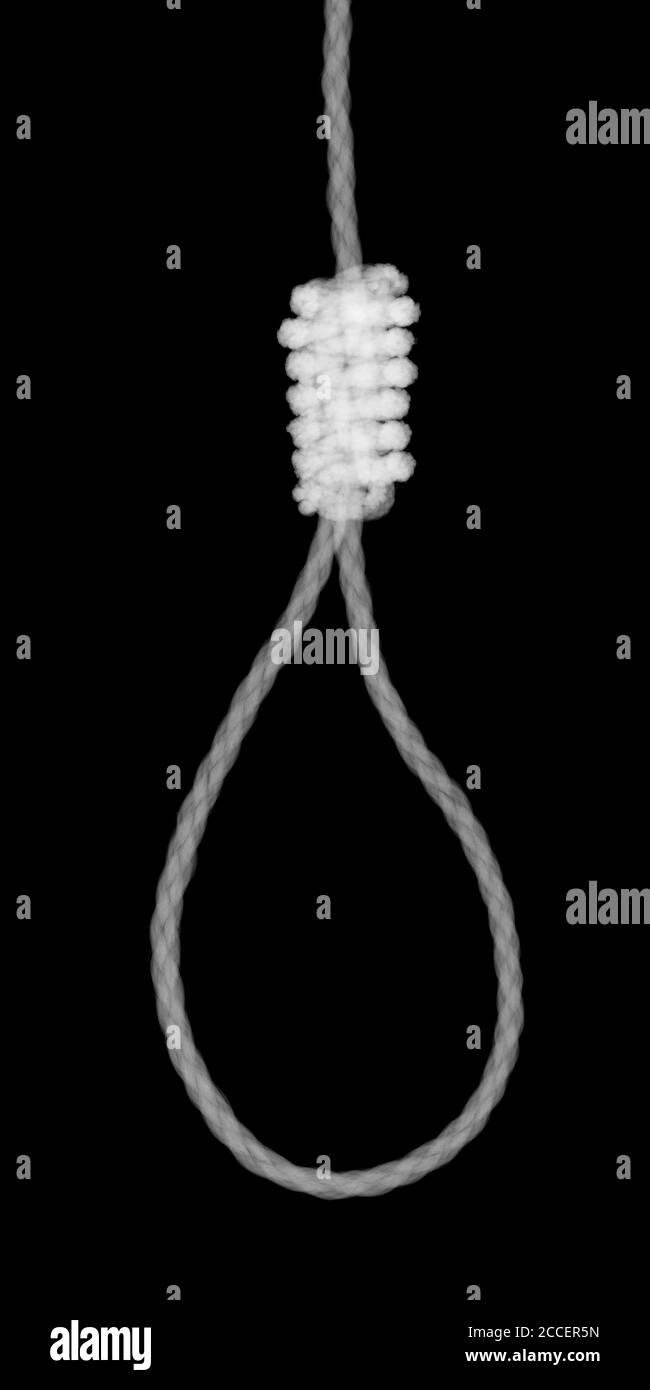 Rope hanging noose, X-ray Stock Photo