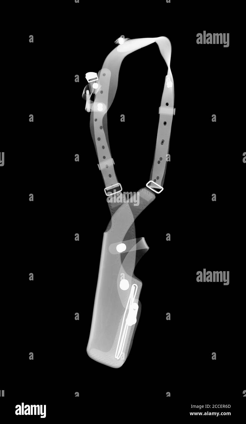 Gun holster, X-ray Stock Photo