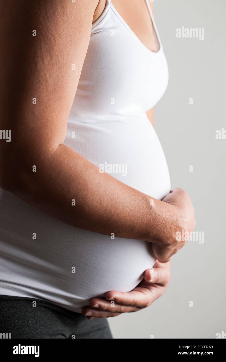 Pregnant woman in pain Stock Photo Alamy