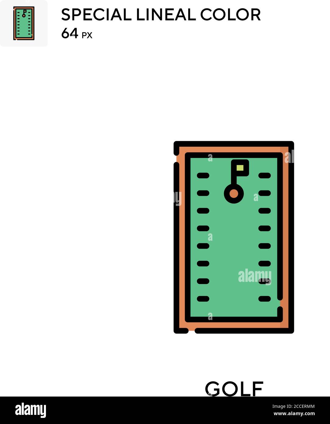 Golf Special lineal color icon. Illustration symbol design template for ...