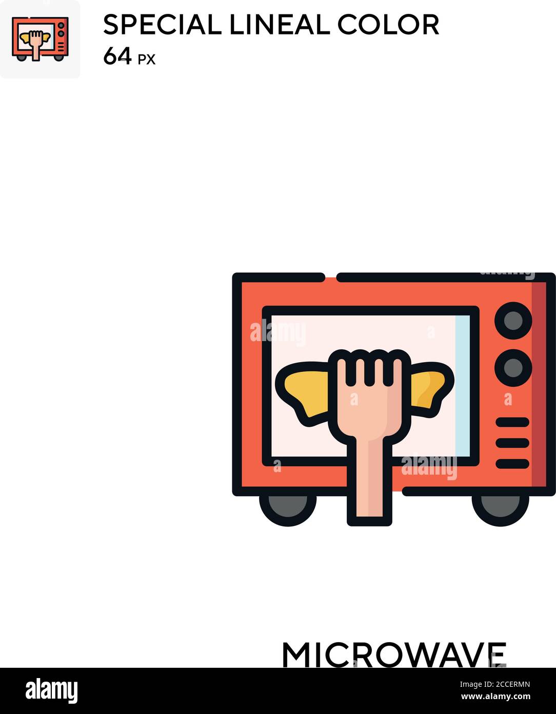 Microwave Special lineal color icon. Illustration symbol design ...