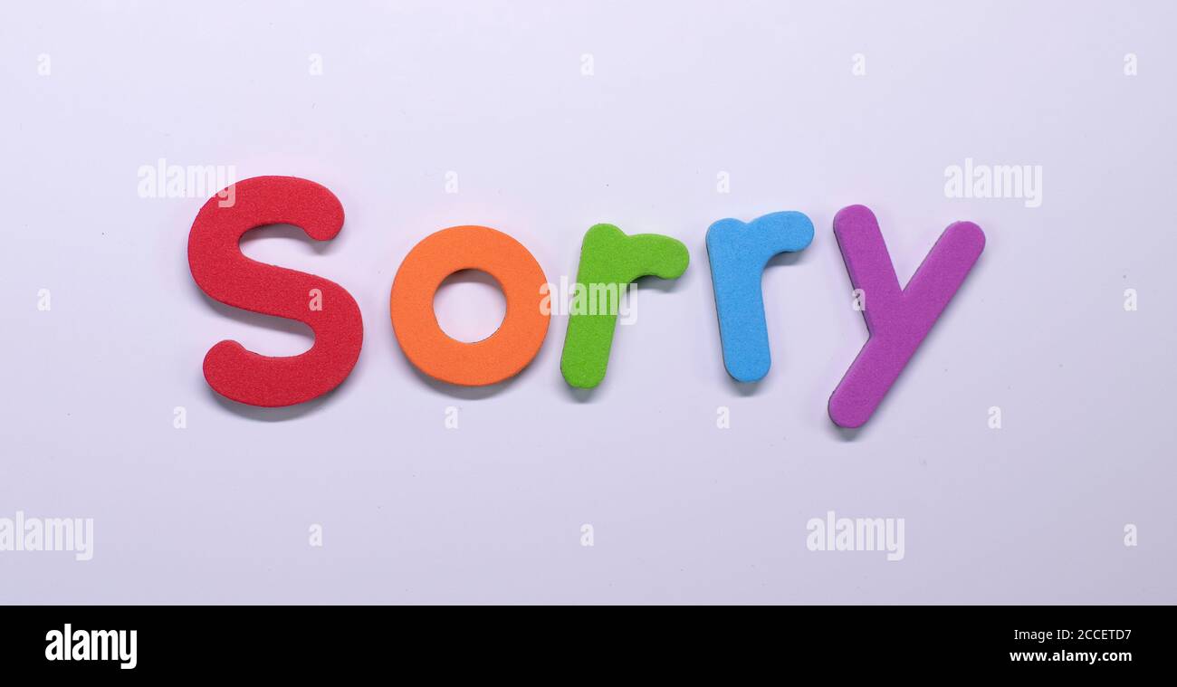 Sorry word hires stock photography and images Alamy