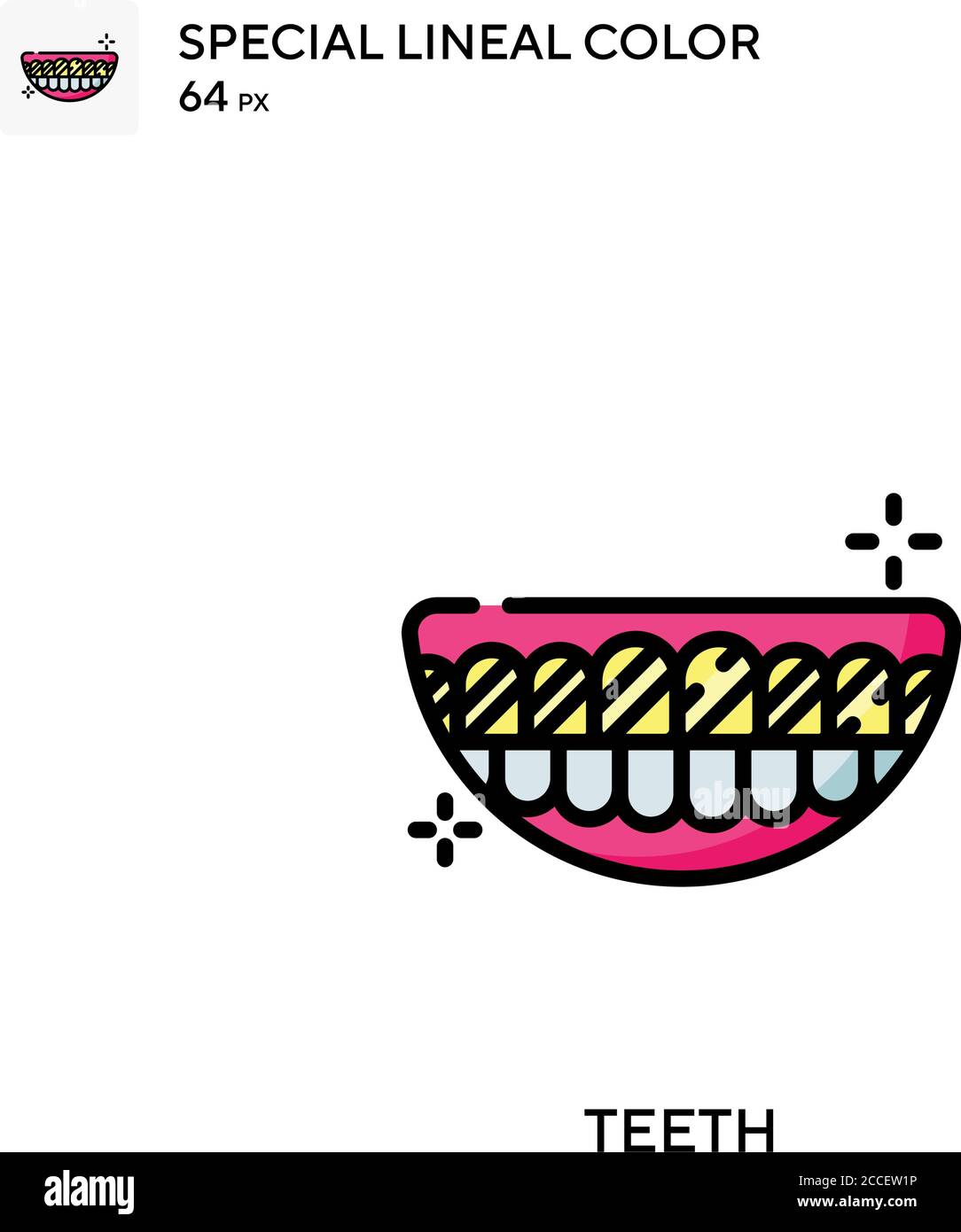 Teeth Special lineal color icon. Illustration symbol design template ...