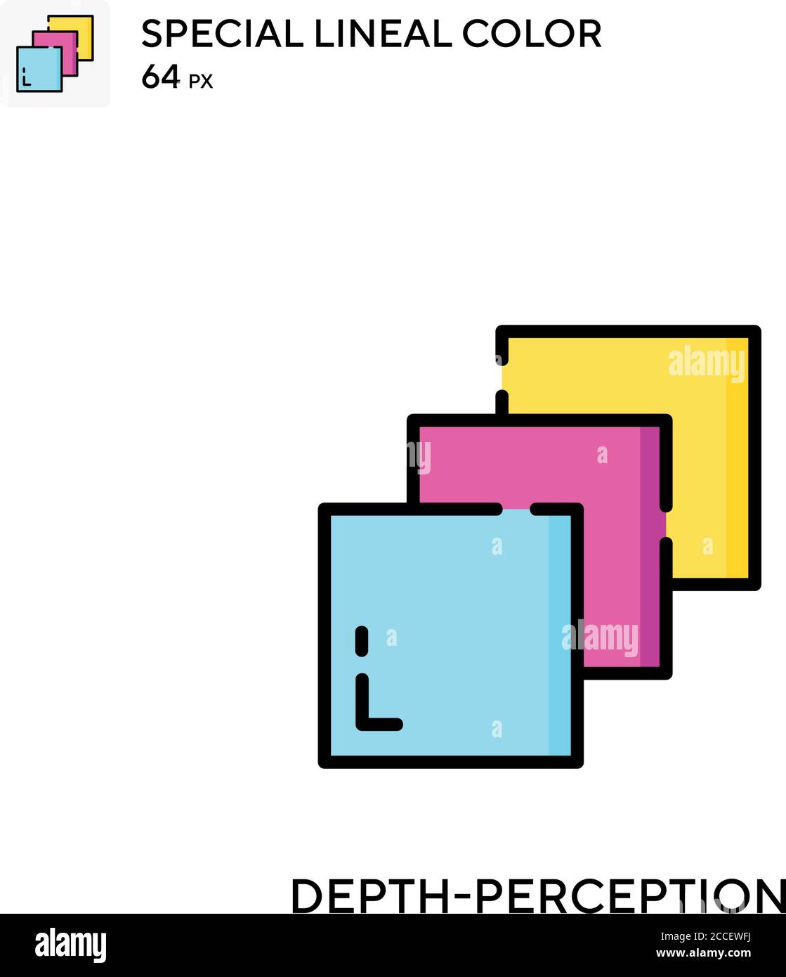 Depthperception Special lineal color icon. Illustration symbol design