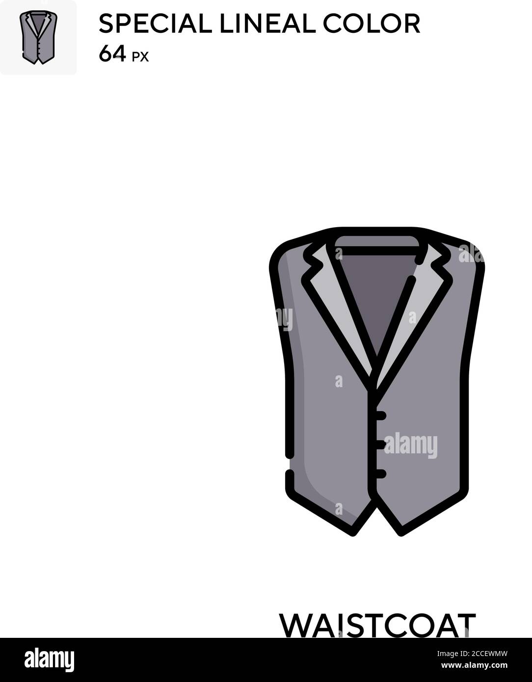 Waistcoat Special lineal color icon. Illustration symbol design ...