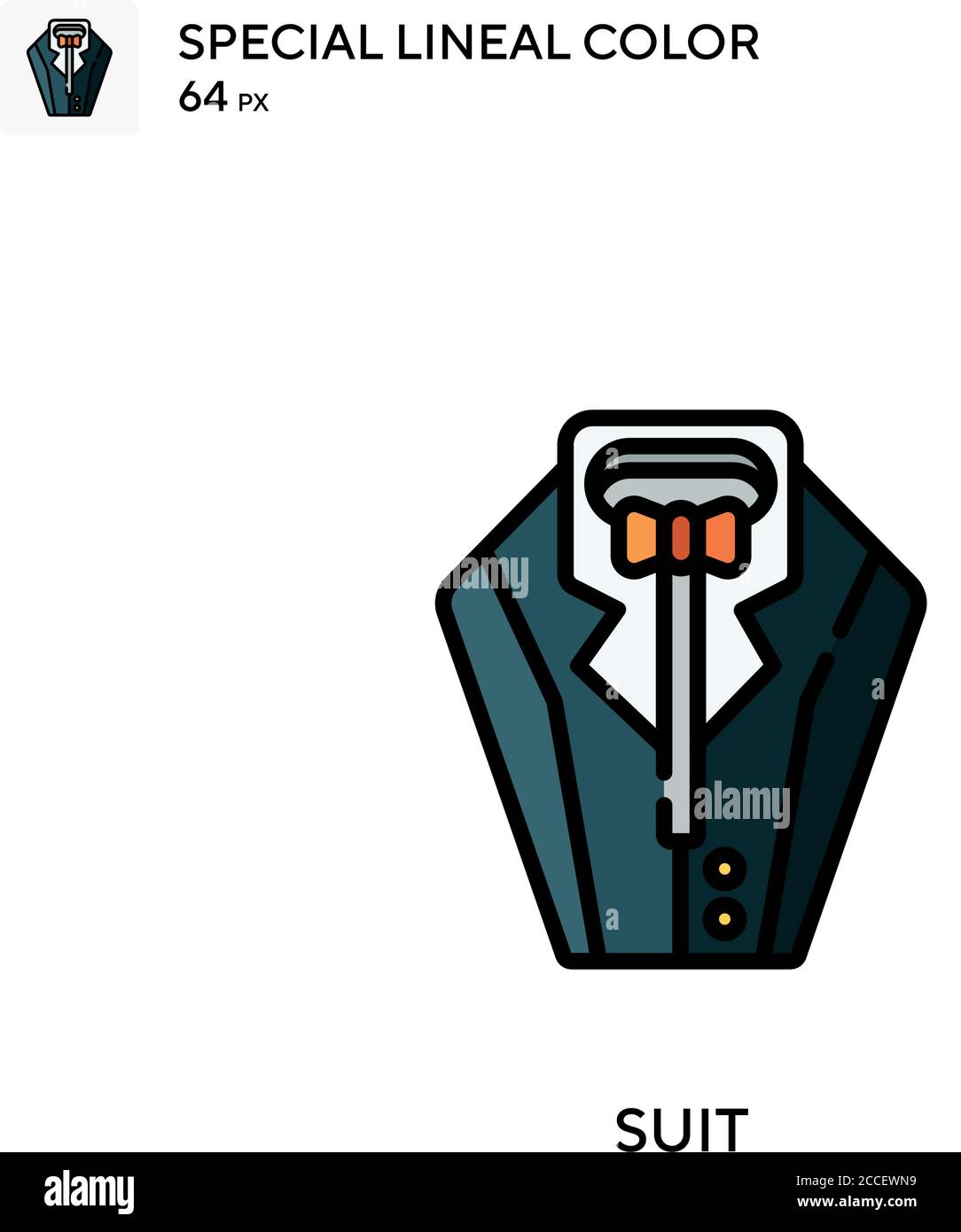 Suit Special lineal color icon. Illustration symbol design template for ...