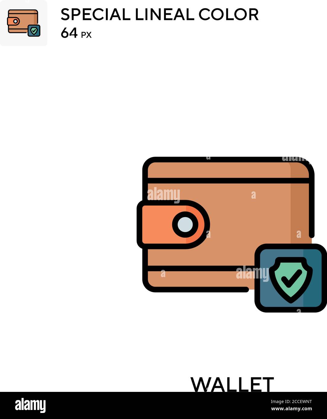Wallet Special lineal color icon. Illustration symbol design template ...