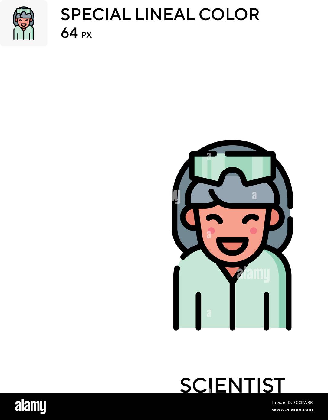 Scientist Special lineal color icon. Illustration symbol design ...