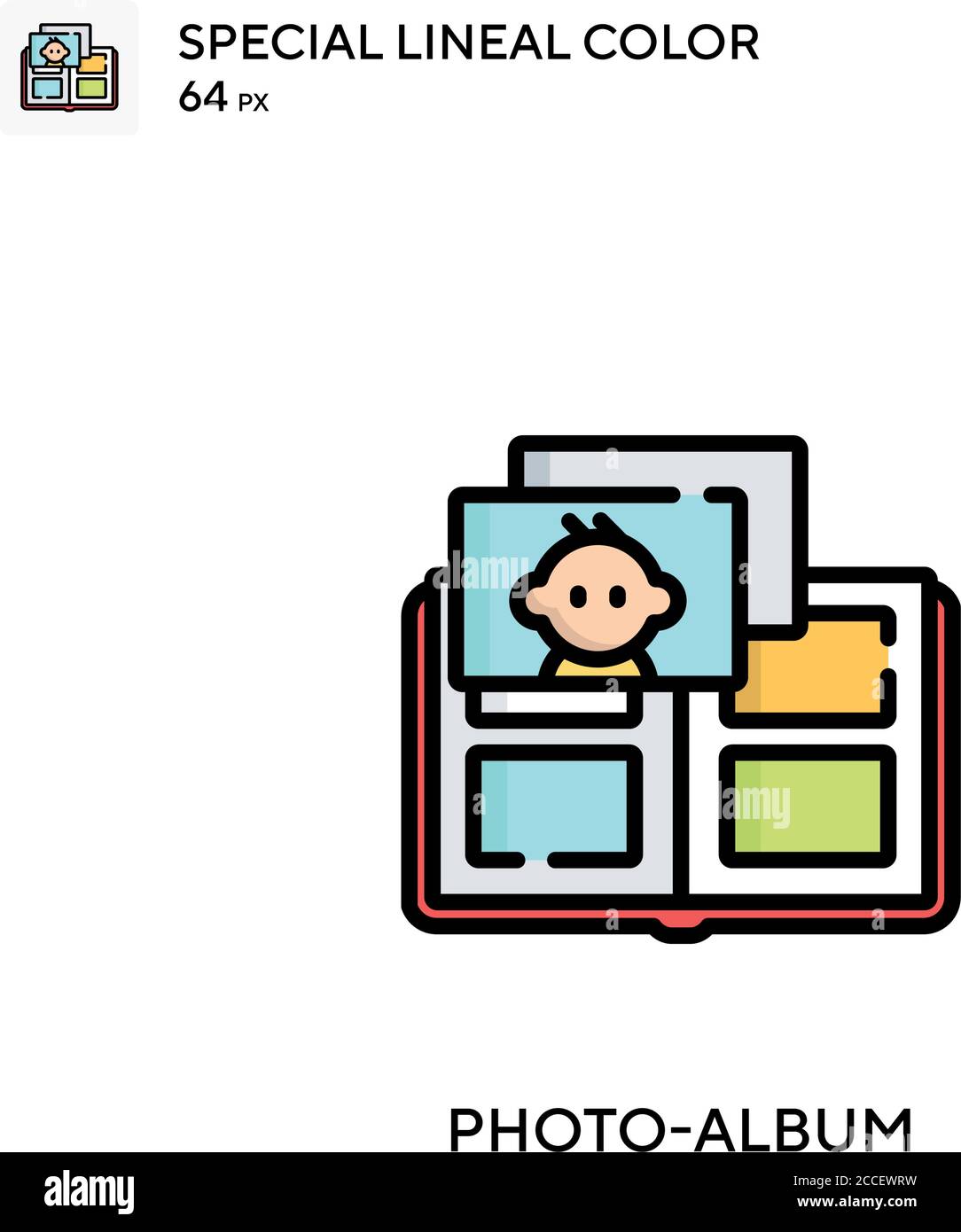 Photo-album Special lineal color icon. Illustration symbol design ...