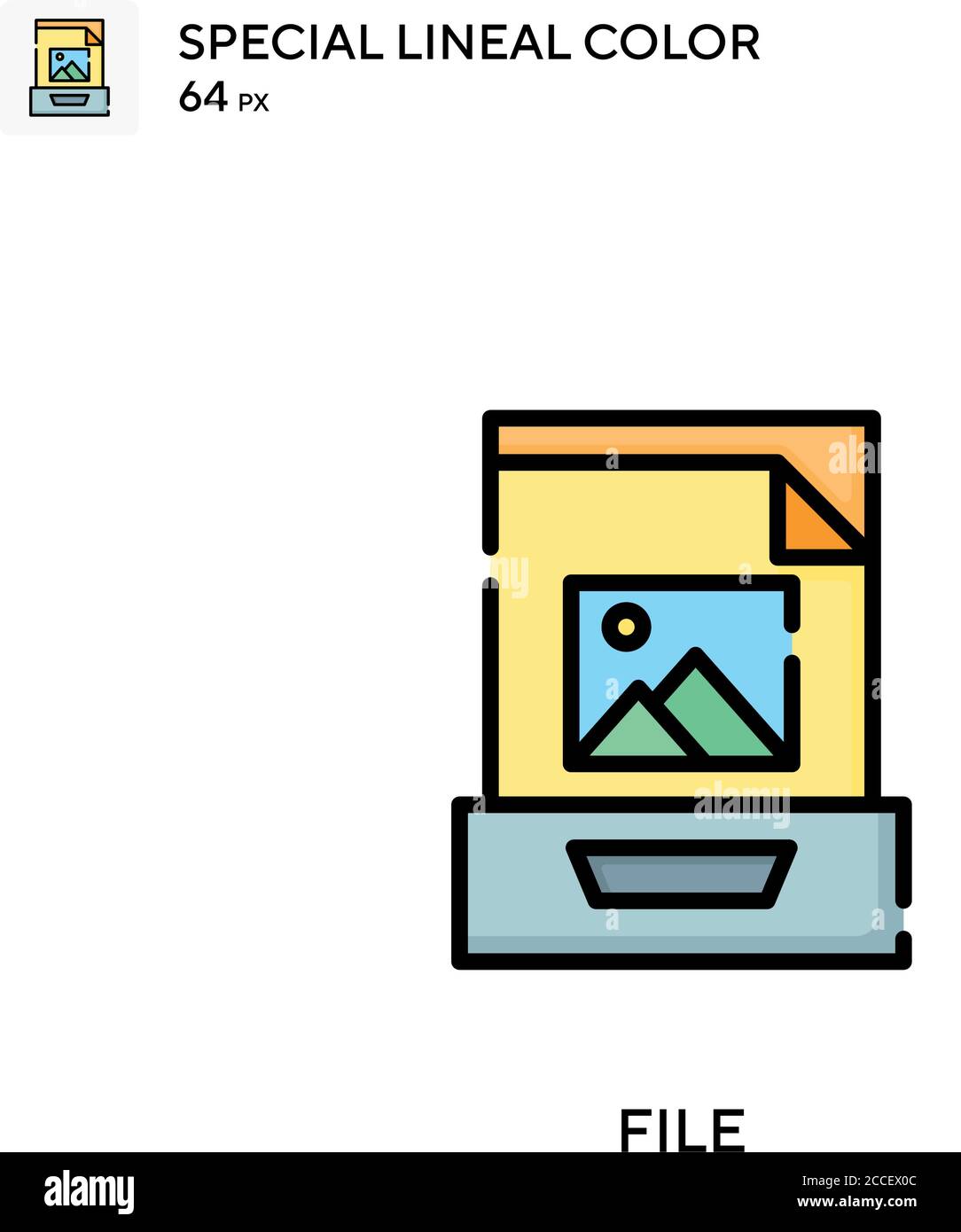 File Special lineal color icon. Illustration symbol design template for ...