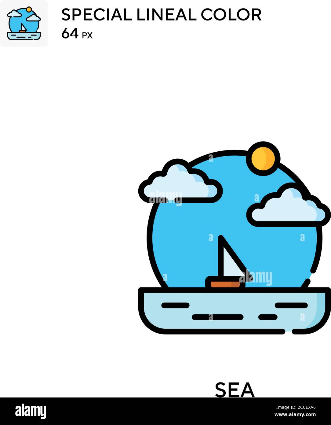 Sea Special lineal color icon. Illustration symbol design template for ...